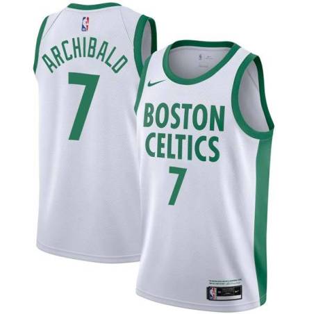 2020-21City Tiny Archibald Twill Basketball Jersey -Celtics #7 Archibald Twill Jerseys, FREE SHIPPING