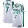 2020-21City Jaylen Brown Twill Basketball Jersey -Celtics #7 Brown Twill Jerseys, FREE SHIPPING