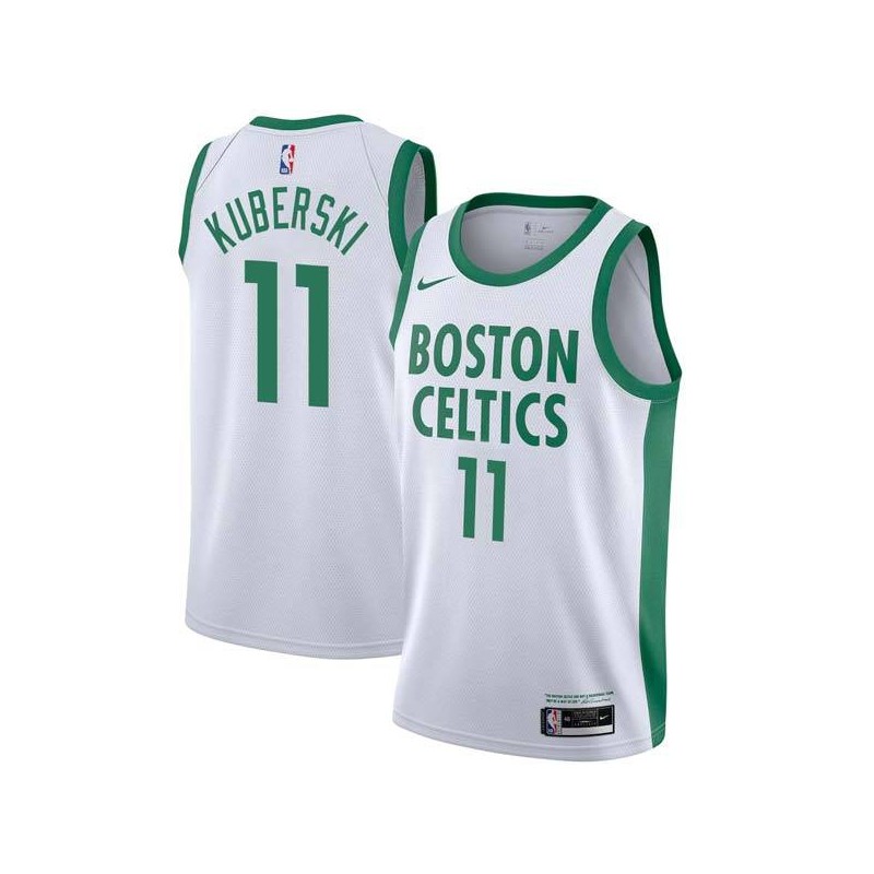 2020-21City Steve Kuberski Twill Basketball Jersey -Celtics #11 Kuberski Twill Jerseys, FREE SHIPPING