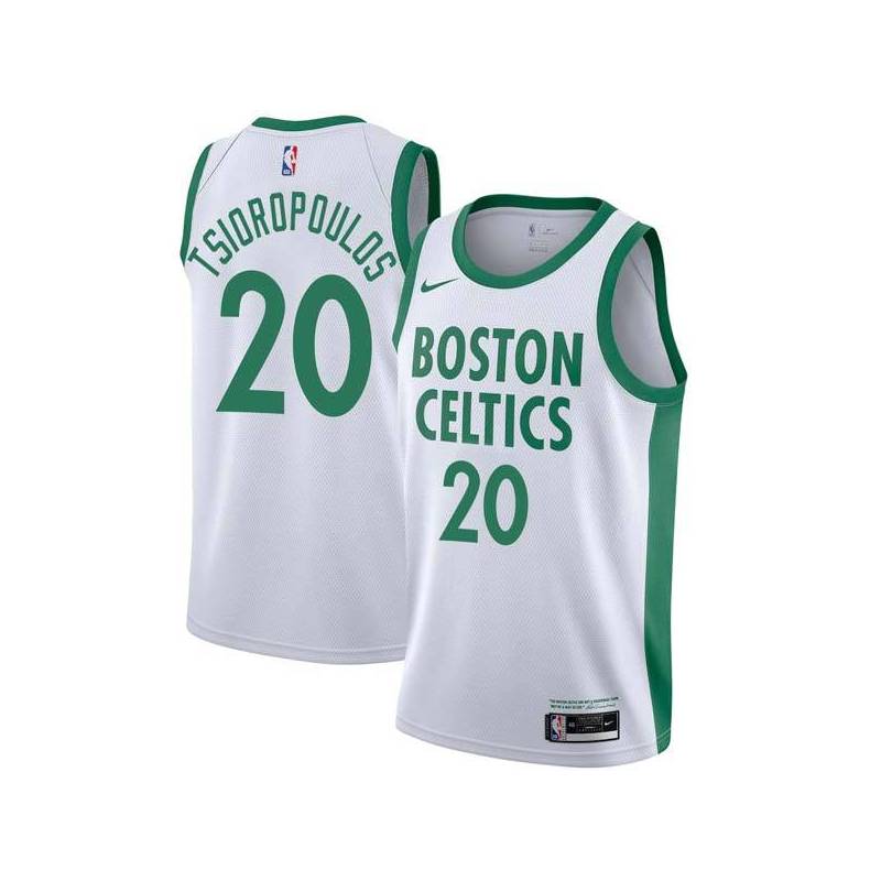 2020-21City Lou Tsioropoulos Twill Basketball Jersey -Celtics #20 Tsioropoulos Twill Jerseys, FREE SHIPPING