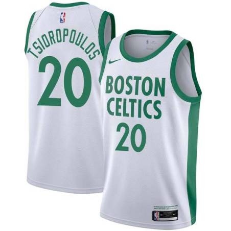 2020-21City Lou Tsioropoulos Twill Basketball Jersey -Celtics #20 Tsioropoulos Twill Jerseys, FREE SHIPPING