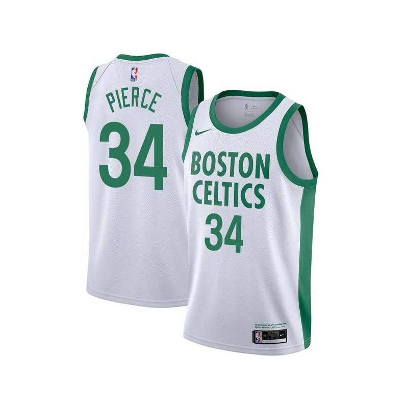 2020-21City Paul Pierce Twill Basketball Jersey -Celtics #34 Pierce Twill Jerseys, FREE SHIPPING