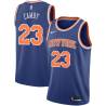 Blue Marcus Camby Twill Basketball Jersey -Knicks #23 Camby Twill Jerseys, FREE SHIPPING