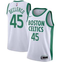 2020-21City Andrew DeClercq Twill Basketball Jersey -Celtics #45 DeClercq Twill Jerseys, FREE SHIPPING