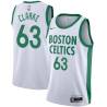 2020-21City Coty Clarke Twill Basketball Jersey -Celtics #63 Clarke Twill Jerseys, FREE SHIPPING