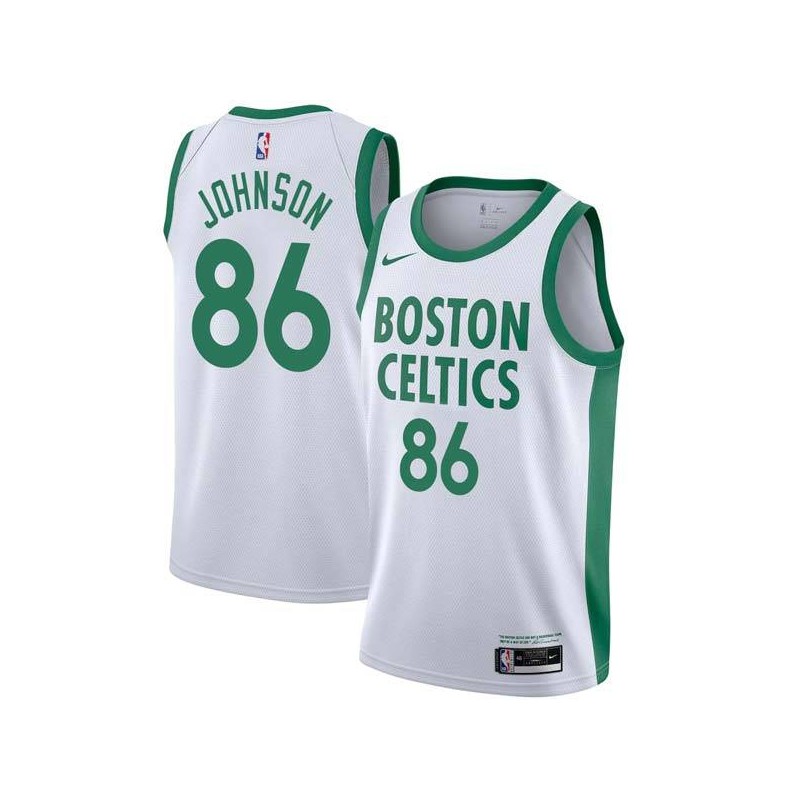 2020-21City Chris Johnson Twill Basketball Jersey -Celtics #86 Johnson Twill Jerseys, FREE SHIPPING
