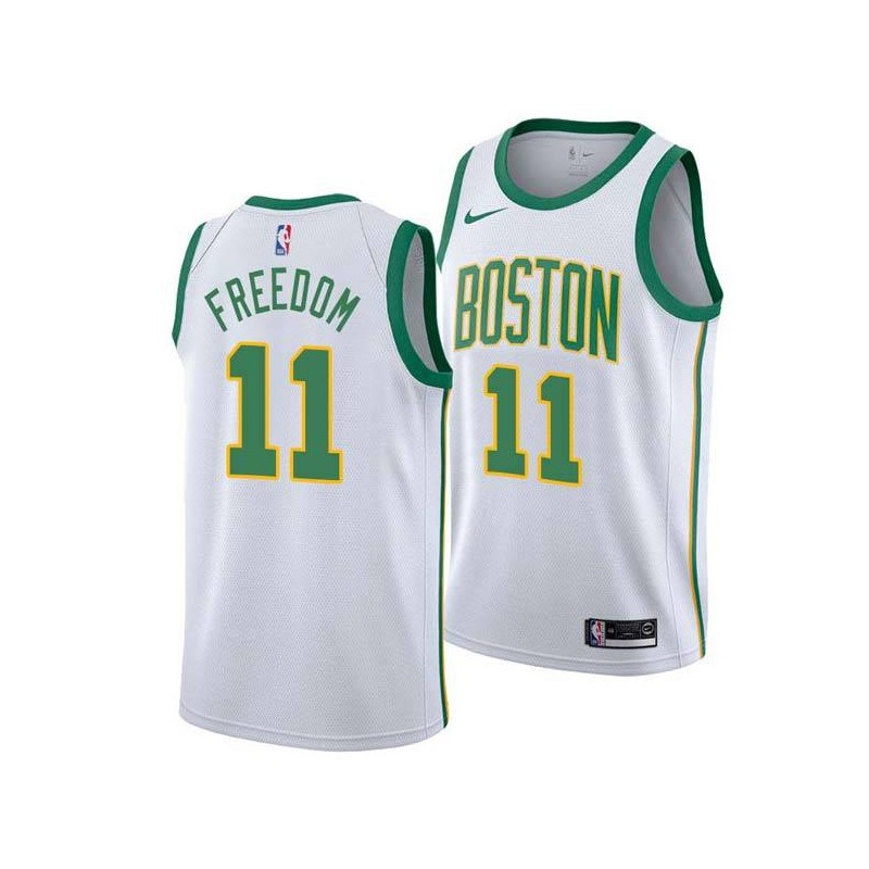 2018-19City Enes Freedom Celtics #11 Twill Basketball Jersey FREE SHIPPING