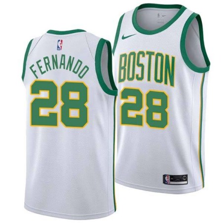 2018-19City Bruno Fernando Celtics #28 Twill Basketball Jersey FREE SHIPPING