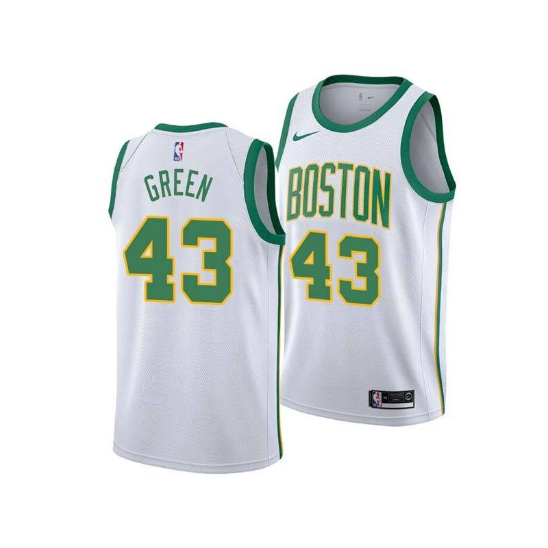 2018-19City Javonte Green Celtics #43 Twill Basketball Jersey FREE SHIPPING