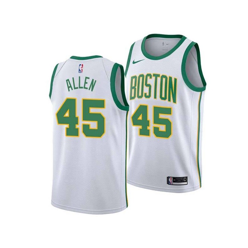 2018-19City Kadeem Allen Celtics #45 Twill Basketball Jersey FREE SHIPPING
