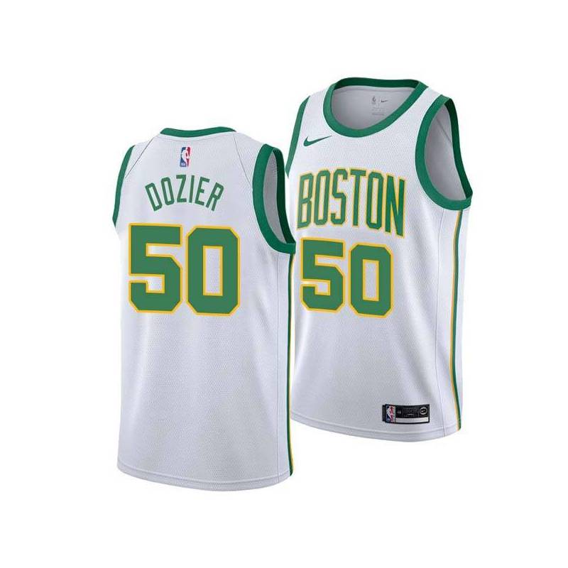 2018-19City PJ Dozier Celtics #50 Twill Basketball Jersey FREE SHIPPING