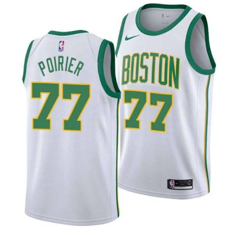 2018-19City Vincent Poirier Celtics #77 Twill Basketball Jersey FREE SHIPPING