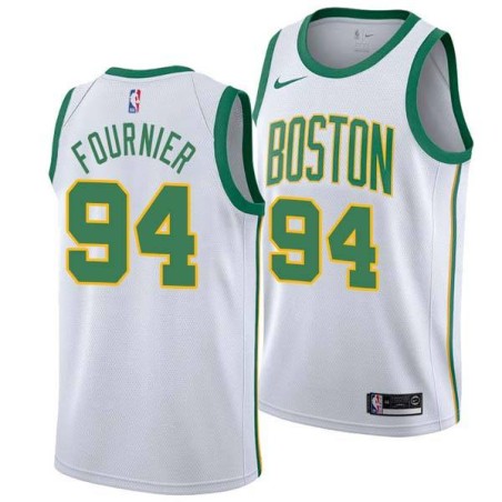 2018-19City Evan Fournier Celtics #94 Twill Basketball Jersey FREE SHIPPING