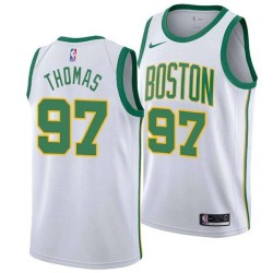 2018-19City Brodric Thomas Celtics #97 Twill Basketball Jersey FREE SHIPPING