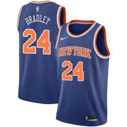 Blue Bill Bradley Twill Basketball Jersey -Knicks #24 Bradley Twill Jerseys, FREE SHIPPING