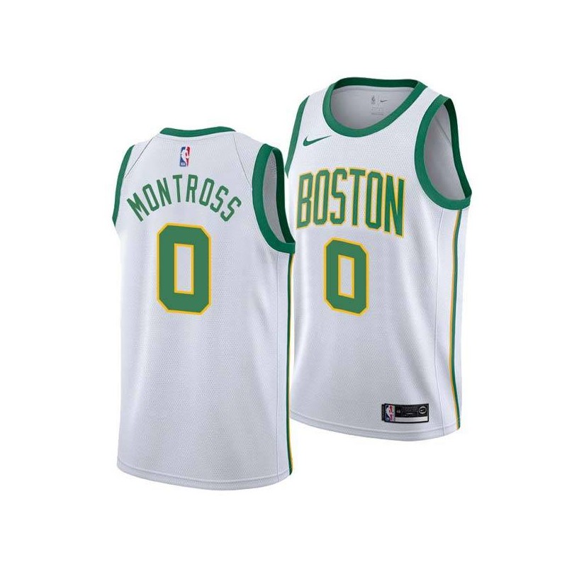 2018-19City Eric Montross Twill Basketball Jersey -Celtics #0 Montross Twill Jerseys, FREE SHIPPING