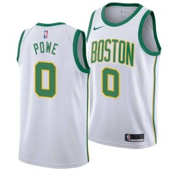 2018-19City Leon Powe Twill Basketball Jersey -Celtics #0 Powe Twill Jerseys, FREE SHIPPING