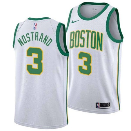 2018-19City George Nostrand Twill Basketball Jersey -Celtics #3 Nostrand Twill Jerseys, FREE SHIPPING