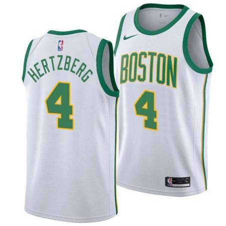 2018-19City Sonny Hertzberg Twill Basketball Jersey -Celtics #4 Hertzberg Twill Jerseys, FREE SHIPPING