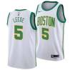 2018-19City Ed Leede Twill Basketball Jersey -Celtics #5 Leede Twill Jerseys, FREE SHIPPING