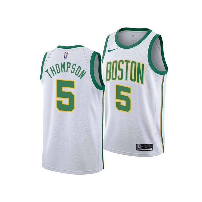 2018-19City John Thompson Twill Basketball Jersey -Celtics #5 Thompson Twill Jerseys, FREE SHIPPING