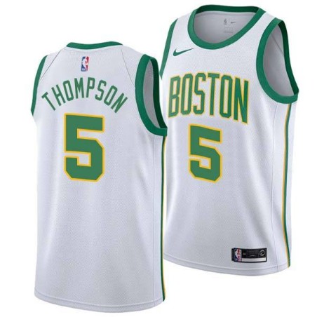 2018-19City John Thompson Twill Basketball Jersey -Celtics #5 Thompson Twill Jerseys, FREE SHIPPING