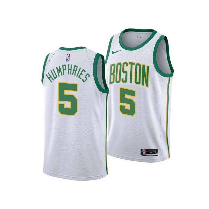 2018-19City Jay Humphries Twill Basketball Jersey -Celtics #5 Humphries Twill Jerseys, FREE SHIPPING