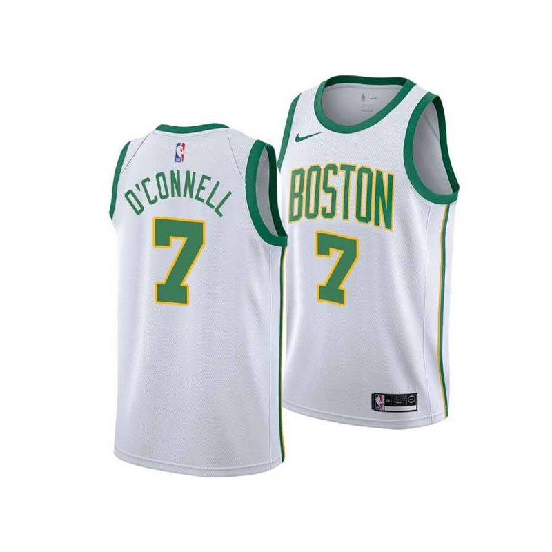 2018-19City Dermie O'Connell Twill Basketball Jersey -Celtics #7 O'Connell Twill Jerseys, FREE SHIPPING