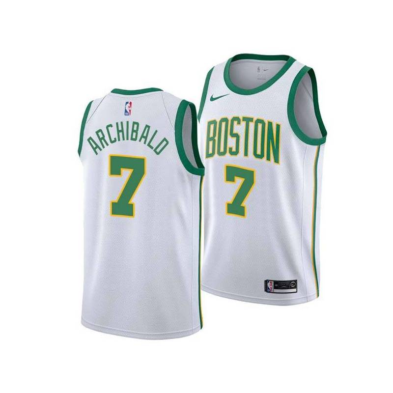 2018-19City Tiny Archibald Twill Basketball Jersey -Celtics #7 Archibald Twill Jerseys, FREE SHIPPING