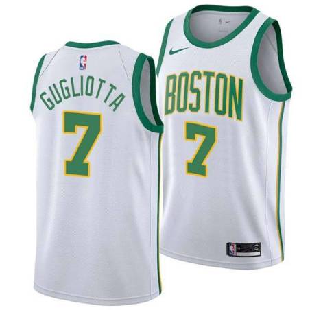 2018-19City Tom Gugliotta Twill Basketball Jersey -Celtics #7 Gugliotta Twill Jerseys, FREE SHIPPING