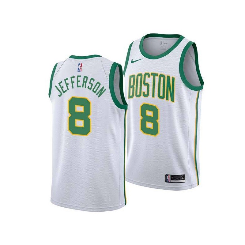 2018-19City Al Jefferson Twill Basketball Jersey -Celtics #8 Jefferson Twill Jerseys, FREE SHIPPING