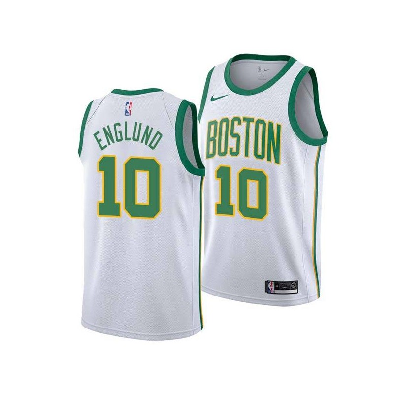 2018-19City Gene Englund Twill Basketball Jersey -Celtics #10 Englund Twill Jerseys, FREE SHIPPING