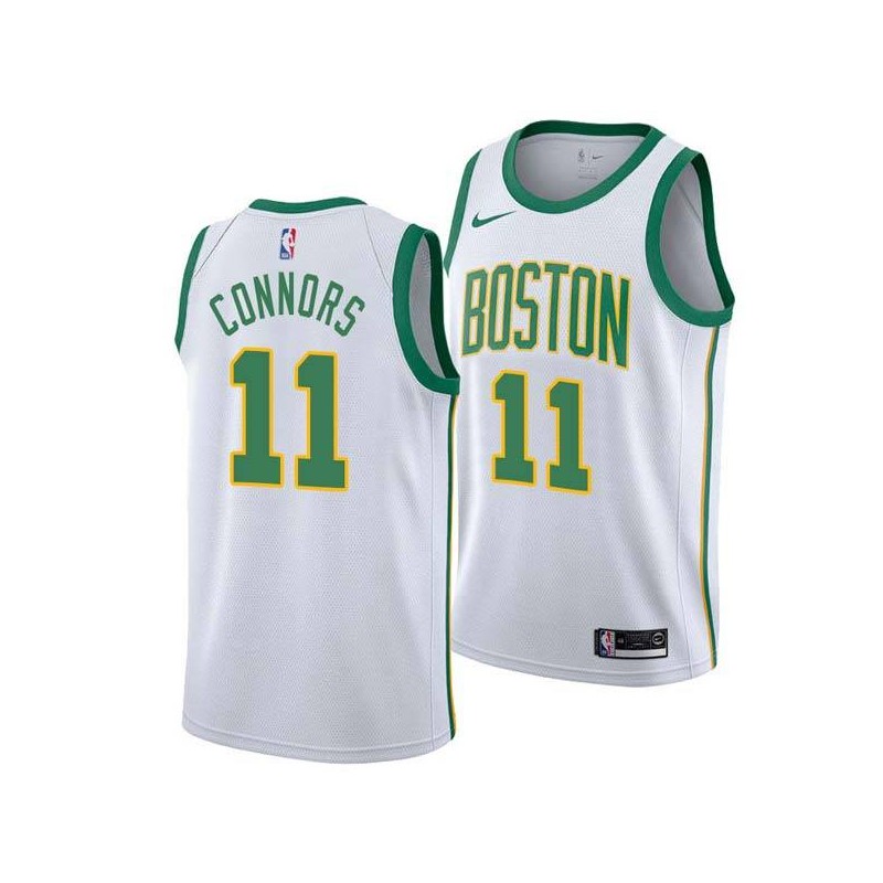 2018-19City Chuck Connors Twill Basketball Jersey -Celtics #11 Connors Twill Jerseys, FREE SHIPPING