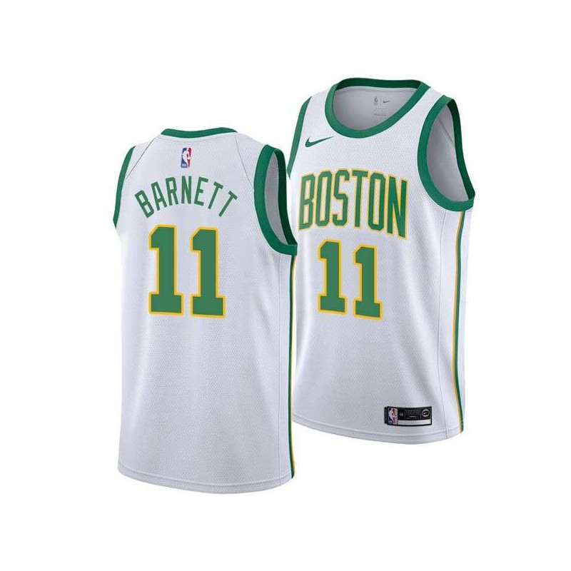 2018-19City Jim Barnett Twill Basketball Jersey -Celtics #11 Barnett Twill Jerseys, FREE SHIPPING