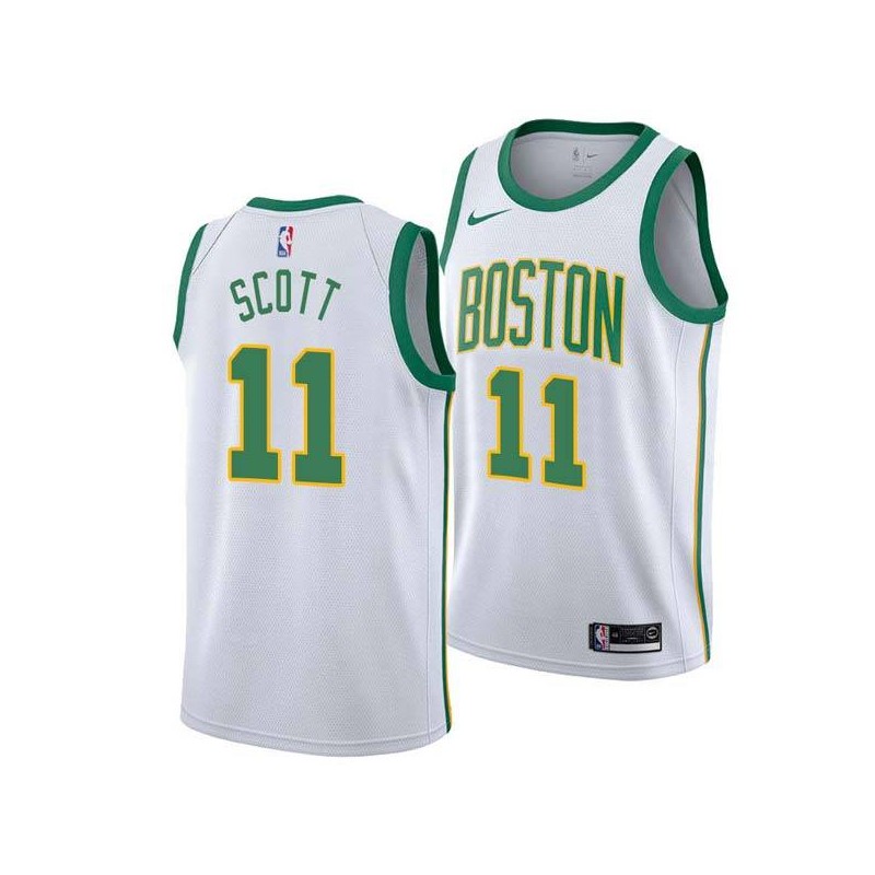 2018-19City Charlie Scott Twill Basketball Jersey -Celtics #11 Scott Twill Jerseys, FREE SHIPPING