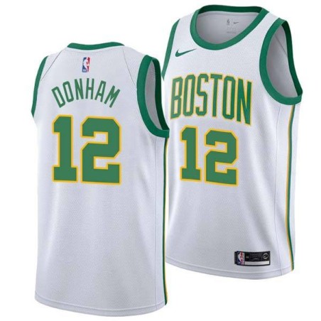 2018-19City Bob Donham Twill Basketball Jersey -Celtics #12 Donham Twill Jerseys, FREE SHIPPING