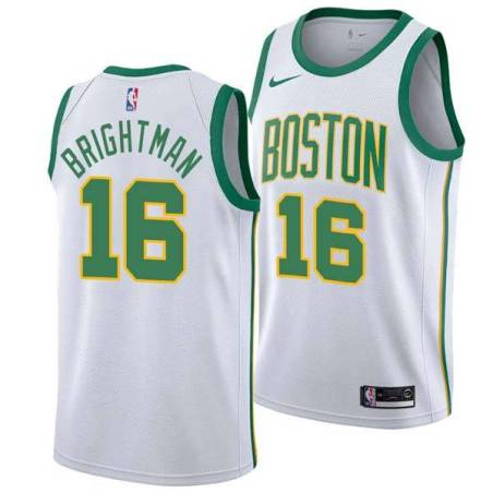 2018-19City Al Brightman Twill Basketball Jersey -Celtics #16 Brightman Twill Jerseys, FREE SHIPPING