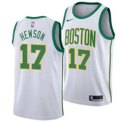 2018-19City Jack Hewson Twill Basketball Jersey -Celtics #17 Hewson Twill Jerseys, FREE SHIPPING