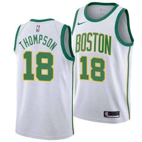 2018-19City John Thompson Twill Basketball Jersey -Celtics #18 Thompson Twill Jerseys, FREE SHIPPING