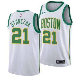 2018-19City Ed Stanczak Twill Basketball Jersey -Celtics #21 Stanczak Twill Jerseys, FREE SHIPPING