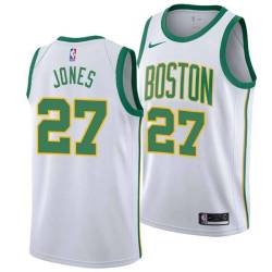 2018-19City Johnny Jones Twill Basketball Jersey -Celtics #27 Jones Twill Jerseys, FREE SHIPPING