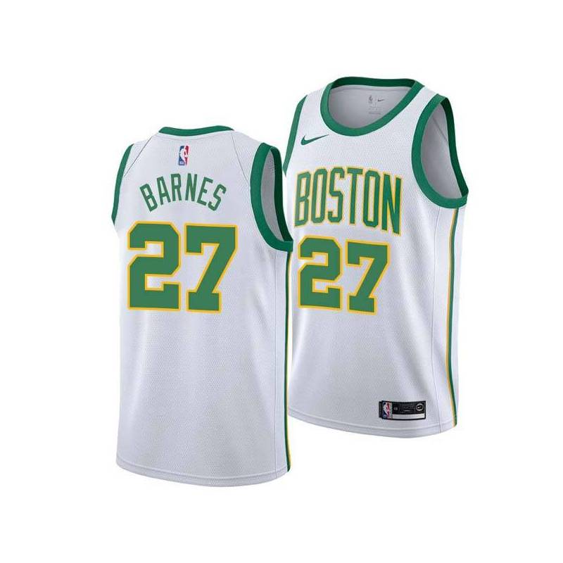 2018-19City Marvin Barnes Twill Basketball Jersey -Celtics #27 Barnes Twill Jerseys, FREE SHIPPING