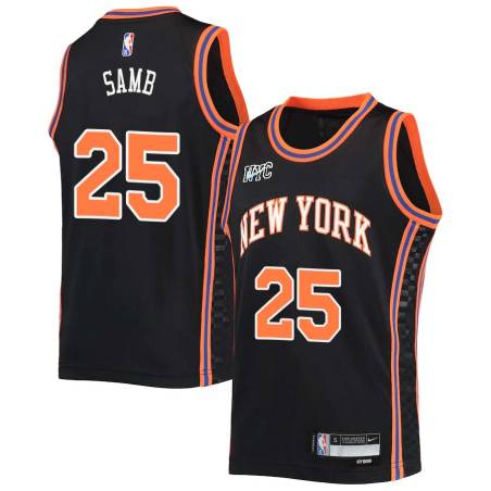 2021-22City Cheikh Samb Twill Basketball Jersey -Knicks #25 Samb Twill Jerseys, FREE SHIPPING