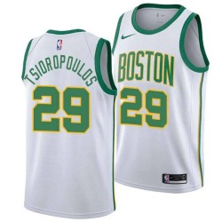 2018-19City Lou Tsioropoulos Twill Basketball Jersey -Celtics #29 Tsioropoulos Twill Jerseys, FREE SHIPPING