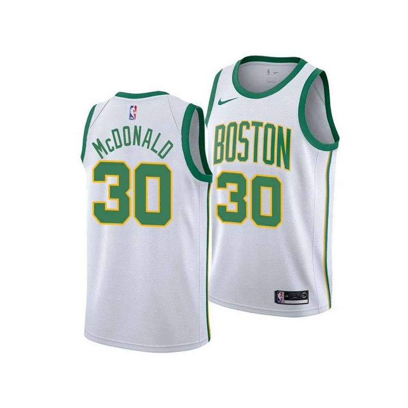 2018-19City Glenn McDonald Twill Basketball Jersey -Celtics #30 McDonald Twill Jerseys, FREE SHIPPING