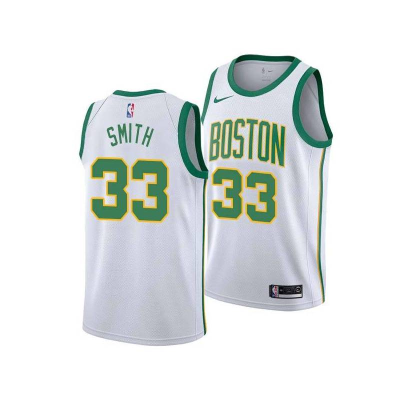 2018-19City Garfield Smith Twill Basketball Jersey -Celtics #33 Smith Twill Jerseys, FREE SHIPPING