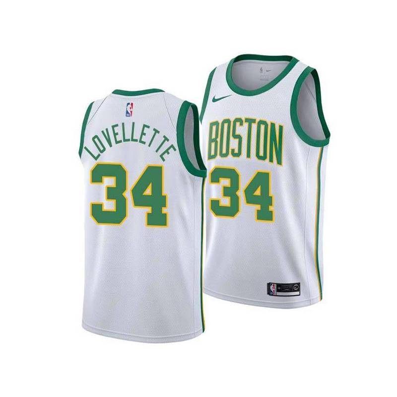 2018-19City Clyde Lovellette Twill Basketball Jersey -Celtics #34 Lovellette Twill Jerseys, FREE SHIPPING