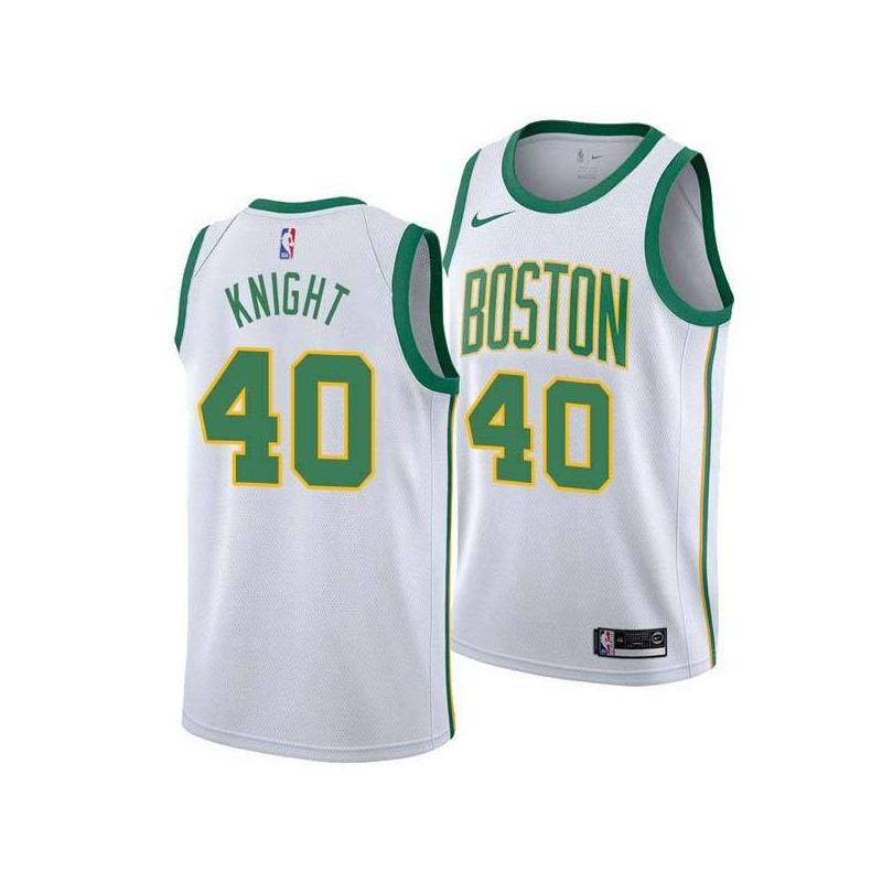 2018-19City Travis Knight Twill Basketball Jersey -Celtics #40 Knight Twill Jerseys, FREE SHIPPING