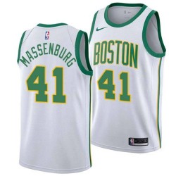 2018-19City Tony Massenburg Twill Basketball Jersey -Celtics #41 Massenburg Twill Jerseys, FREE SHIPPING