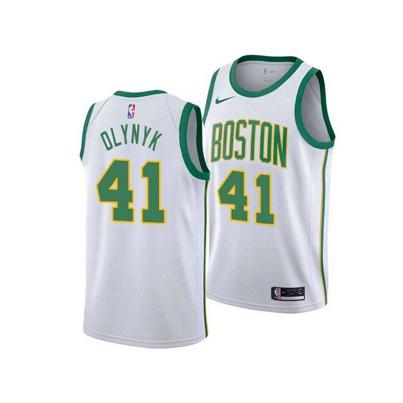 2018-19City Kelly Olynyk Twill Basketball Jersey -Celtics #41 Olynyk Twill Jerseys, FREE SHIPPING